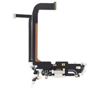 BISLINKS Silver/White Charging Port Dock Connector Flex Cable with IC USB Charging Compatible with iPhone 13 Pro Max Replacement Repair Part