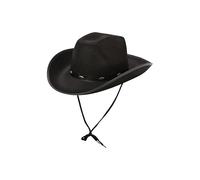 Bismaa 1, 6, 12, 24 Pcs Black Cowboy Hat Cowgirl Costume Accessories - Wild West Western Sheriff Fancy Dress Studded Cowboy Hat Women UK, 1 Pack