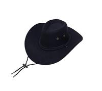Bismaa Black Cowboy Hat for Men and Women - Unisex Adult Texan Cowgirl Hat Fancy Dress Party Accessory