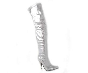 Bismaa Womens Ladies Sexy Thigh High Kinky Fetish Over The Knee Stiletto Heel Full Side Zip Boots Size UK 3-12