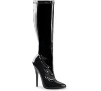 Bismaa® Women's Sexy Knee High Fetish Stiletto Heel Boots, Ladies Full Side Zip Pointed Toe Party Long Shoes Boot (Black Patent, uk_footwear_size_system, adult, medium, numeric_5)