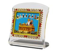 BISMAADH Acrylic Showpiece Figurine for Car Dashboard, Home & Office Décor Sikh Ten Guru