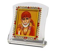 BISMAADH Religious Idol Acrylic Showpiece Figurine for Car Dashboard, Home & Office Décor (Sai Baba)