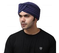 BISMAADH Sikh Tradition Readymade Turban, Dastar, Pagri, Beanie Head Cover for Men…, Navy Blue, One Size