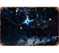 Bismarck (Azur Lane), anime girls, blonde, long hair, battle Metal Tin Sign Retro Wall Decor for Home Gate Garden Bars Restaurants Cafes Office Store Pubs Club Sign Gift 12 X 8 INCH Plaque Tin Sign