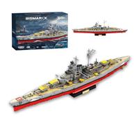 Bismarck Battleship Building Blocks Set, Warship Model for Adult, 3462pcs