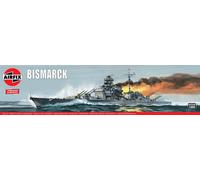 Bismarck Ship Airfix Classic Vintage Model Boat German WWII 1:600 Scale 170pcs