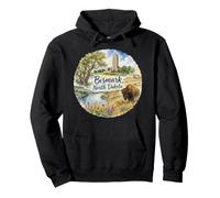 Bismark, ND North Dakota Pullover Hoodie