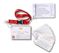 Bismillah and Hajj - Duaa Cards & Guide for Hajj and Umrah with Red Keyring