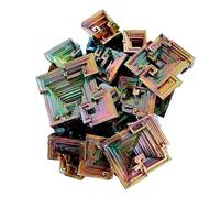 Bismuth Crystal Mineral Specimen Irregular Healing Stone Rainbow Aura Quartz Cluster Collection Therapy Energy Reiki Wicca Rock Decoration 3.2-4.2 Ounce(90-110g) XL