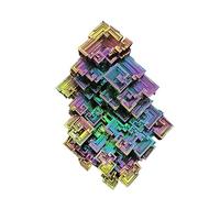 Bismuth Crystal Mineral Specimen Irregular Healing Stone Rainbow Aura Quartz Cluster Collection Therapy Energy Reiki Wicca Rock Decoration 5.7-9.2 Ounce(160-260g) XXXL