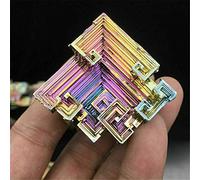 Bismuth Crystal Mineral Specimen Irregular Healing Stone Rainbow Aura Quartz Cluster Collection Therapy Energy Reiki Wicca Rock Decoration 1.7-2.3 OZ (50-65g) Medium