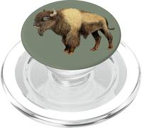 Bison Buffalo American Great Plains Power Strength Ranch Art PopSockets PopGrip for MagSafe