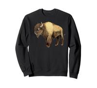 Bison Buffalo American Great Plains Power Strength Ranch Art Sweatshirt