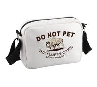 Bison Buffalo Gift Do Not Pet the Fluffy Cows Zipper Pouch South Dakota Gift Midwest Badlands National Park Crossbody Bag, South Dakota Hkb, Multifunctional