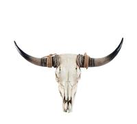 Bison Bull Skull Wall Decor - Environmental Friendly Resin Sculpture for Western & Rustic Home Decor