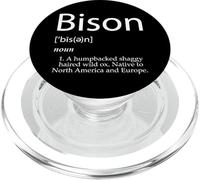 Bison Definition Bovid Farm Animal Bison Burger Meat Horns PopSockets PopGrip for MagSafe