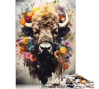 Bison Floral Hues Puzzles for Adults 1000 Piece Wooden Puzzle Adult Jigsaw Puzzle Puzzles for Adults Teens 1000pcs (75x50cm)