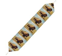 Bison in The Great Plains Table Runners for Dining Table Decor Long Tablecloth for Birthday Wedding Party