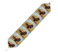 Bison in The Great Plains Table Runners for Dining Table Decor Long Tablecloth for Birthday Wedding Party