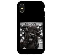 Bison Last Day Of School Summer Break Funny Meme Selfie Case for iPhone X/XS