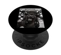 Bison Last Day Of School Summer Break Funny Meme Selfie PopSockets Adhesive PopGrip