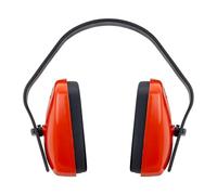 BISON LIFE NoiseGard EM1110 Ear Defenders Adults - SNR 29dB, Lightweight Earmuff with Headband Hearing Protection for Construction, Aviation, DIY & Industrial Noise, 1 Pack, Red/Black