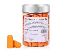 Bison Life NoiseGard EP1111 Disposable Ear Plugs - 37dB SNR, Uncorded PU Foam, Tapered Orange Design for Hearing Protection, Ideal for Construction, Aviation, Engineering & Loud Machinery (100 Pairs)