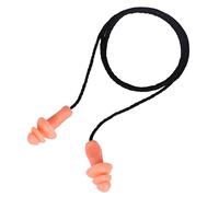 Bison Life NoiseGard EP3232 Reusable Corded Ear Plugs - 31dB SNR, Orange TPR Multi-Flange Design, Washable Hearing Protection for Construction, Aviation, Engineering & Industrial Noise (25 Pairs)