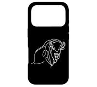 Bison Line Art Wildlife Buffalo Drawing Design Case for iPhone 17 Pro