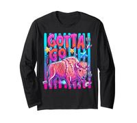 Bison Meme Cute Western Summer Funny Gotta Go Buffalo Long Sleeve T-Shirt