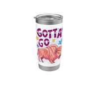 Bison Meme Cute Western Summer Funny Gotta Go Buffalo Stainless Steel Insulated Tumbler