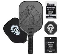 Bison Paddles: Carbon Fiber Pickleball Paddle - Raw Toray T700 Surface Provides Maximum Ball Spin | Elongated or Widened Pickleball Racket Shapes Available - Neoprene Cover Included