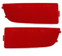 Bison Parts RH & LH Side Rear Bumper Reflectors Pair, Red