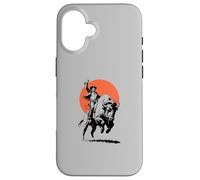 Bison Rider Cowboy Dude on an American Buffalo Case for iPhone 16