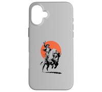 Bison Rider Cowboy Dude on an American Buffalo Case for iPhone 16 Plus