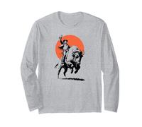 Bison Rider Cowboy Dude on an American Buffalo Long Sleeve T-Shirt