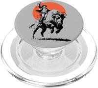 Bison Rider Cowboy Dude on an American Buffalo PopSockets PopGrip for MagSafe