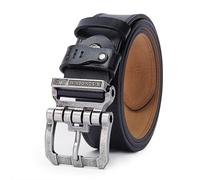 BISON SPIRIT Men's Belt Leather Waistband Casual Alloy Buckle fashion Belts.