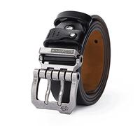 BISON SPIRIT Men's Belt Leather Waistband Casual Alloy Buckle fashion Belts.