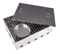 Bison Stainless Steel Outdoor Fish Smoker Complete with Fuel and Oak Sawdust