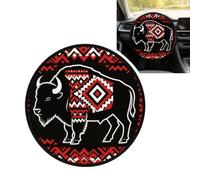 Bison Totem Art Steering Wheel Cover-Sun Shade Heat Auto