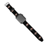 Bison U.S Flag Buffalo Watch Band Leather Replacement Watch Strap Bands for Men Women Sports