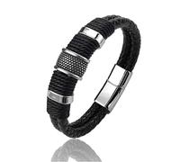 BISONBLUE Bracelets Bracelet Men Gift Women Fashion 2 Layer Leather Bracelets Trendy Multilayer Bracelet Male Bangle
