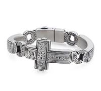 BISONBLUE Bracelets Men Bracelet Gift Retro Cross Men Bracelet On Hand Men Bracelets Man Biker