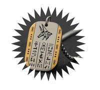 BISONBLUE Necklace Chain Pendant Men Women Punk Link Chains Vintage Rune Necklace Eye Of Horus Anubis Tag Pendant Necklace For Men Women S1