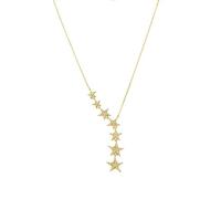 BISONBLUE Necklace For Women Pendant Chain Ladies Gifts Long Tassel Stars Pendant Necklace For Women Paved Shiny Cz Trend Female Wedding Party Fancy Accessories Xl760