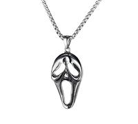 BISONBLUE Necklace Men Pendant Chain Women Gift Street Personality Scream Fashion Skull Hip Hop Punk 1184