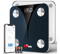 Bisonbody Smart Digital Body Bathroom Scale - Detects 20 Body Composition Metrics Including Weight, BMI, Body Fat, and more - Smartphone App Support - Support 24 Users - Digital Family Scale Bluetooth