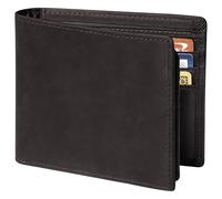 BISONDALE Personalized Wallet for Men - Custom Engraved RFID Blocking Leather Bifold - Slim Front Pocket Wallet with ID Window, 11 Card Slots - Gift for Dad, Husband, & Boyfriend, Color, Deep Brown